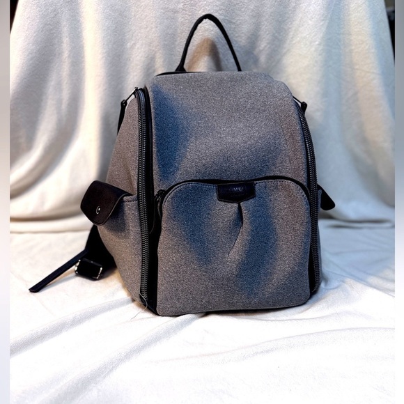 Aimee Kestenberg Handbags - Aimee Kestenberg Sardinia Neoprene Backpack Gray 16"x13"